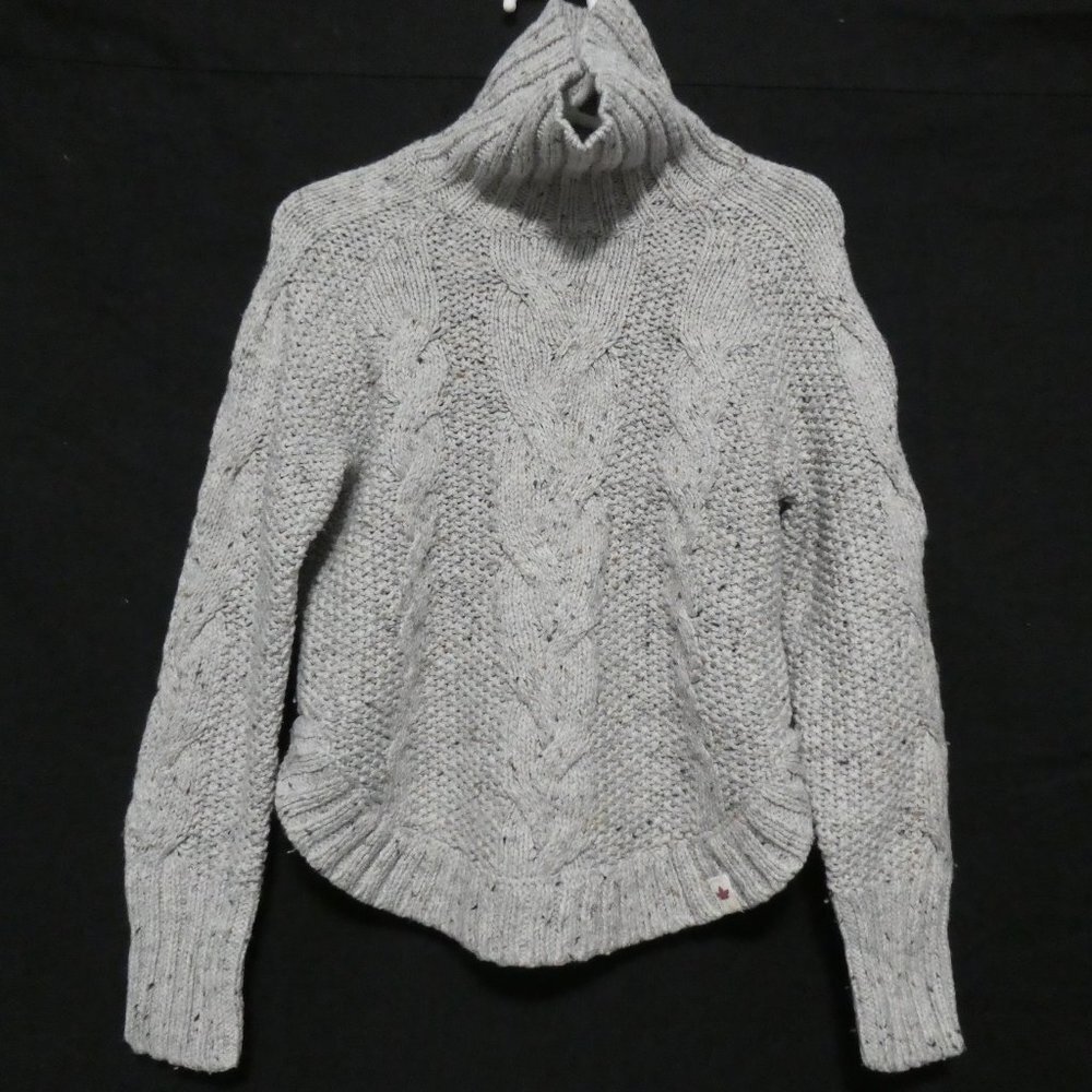 CANADIANA grey turtleneck sweater with colorful blended fibers, 5T GUC